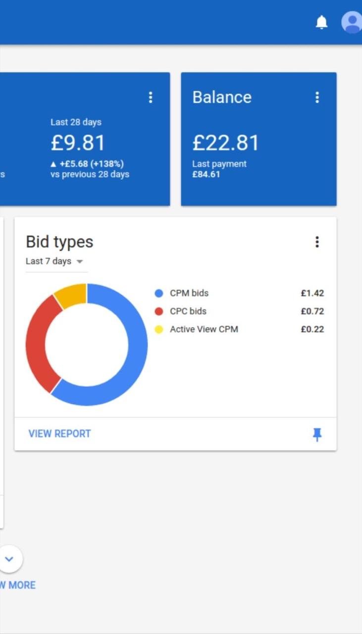 AdSense student earnings dashboard